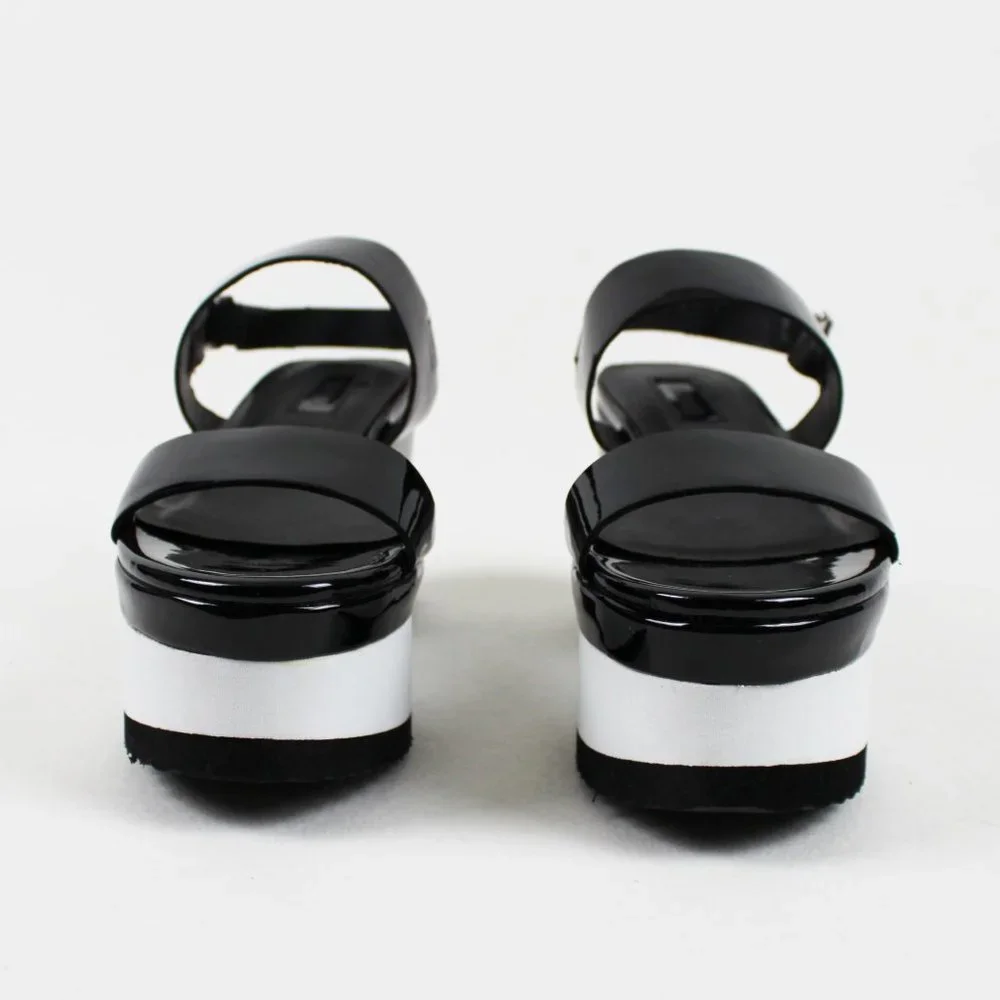 Forever 21 Monochrome Platform Sandals - Picture 4 of 16